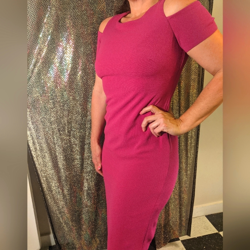 Cold shoulder. Nicole Miller dress size 10